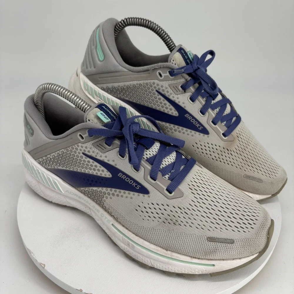 Brooks Adrenaline‎ GTS 22 Womens 9.5 Grey Running Shoes 1203531B045 Athletic Gym